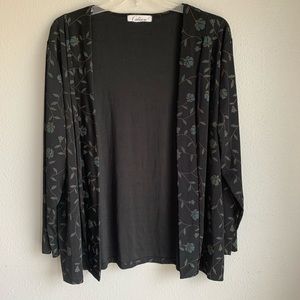 Black Floral Women's Sweater